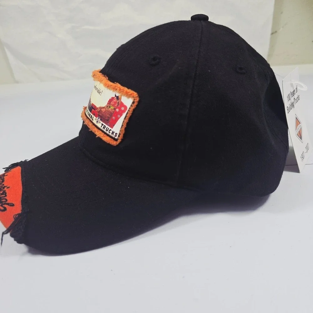 International‎ Trucks Hat Mens Black Orange Logo Cap Snapback NWT